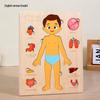 Wooden Human Anatomy Puzzle for Infants and Toddlers - Educational Toy for Self-Awareness and Science Learning
