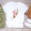 (Asian Size) T Shirt Top Plant Cartoon Trend Cute 90s Fashion Casual Clothing Tee Short Sleeve Women Print Lady Female O-neck Graphic T-shirt