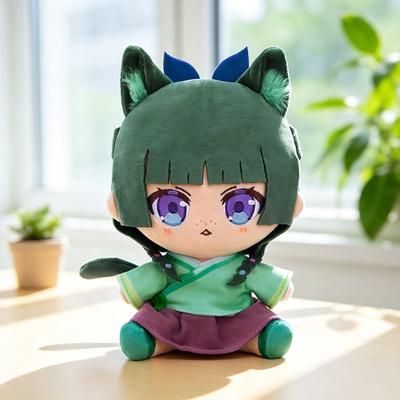 New The Apothecary Diaries Maomao Plush Toy Cute Cat‑Ears Sitting Stuffed Doll Soft Anime Plushie Home Sofa Decor Gift for Manga Anime Collectors Fans