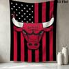 Chicago Bulls Wall Tapestry Aesthetic Wall Hanging Printed Fabric Blanket Decorative Tapestries for Bedroom Living Room Home Decor