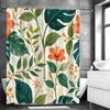 Шторки для душа Тропические растения, листья Шторки для душа Водонепроницаемые шторки для душа Стильные шторки для душа 1 Полиэстер Ванна