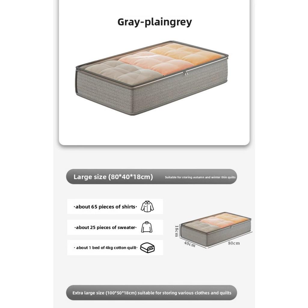 Underbed Wardrobe Organizer and Storage Cabinet, Foldable Under Bed Storage Bag, Powerful Function, No Space Occupation, Under Bed Storage