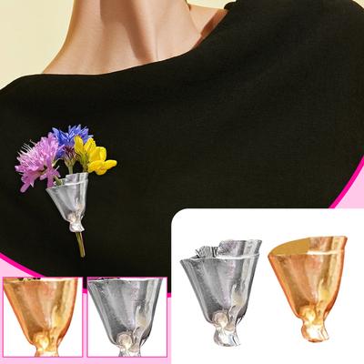 Носимая брошь в виде букета цветов – Элегантная цветочная булавка для женщин, Аксессуар для платья на свадебную вечеринку, Креативный дизайн букета