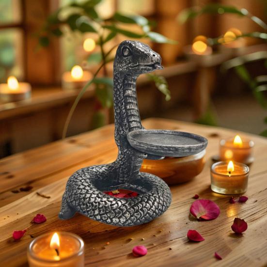 Винтажный подсвечник 3D спиральная змея смоляной подсвечник настольный декор подсвечник в виде змеи для спальни гостиной