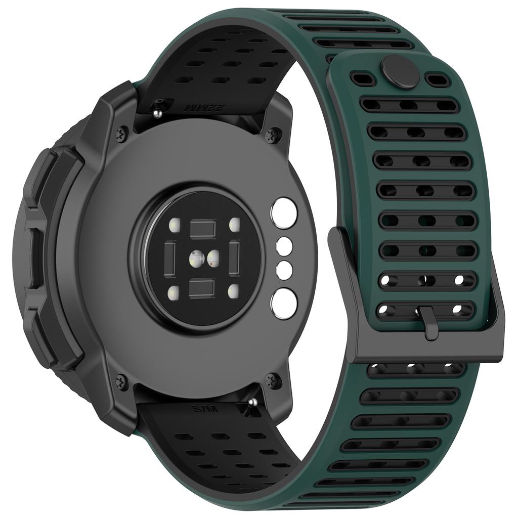 22mm Breathable Silicone Strap for Suunto Vertical 2/Samsung Galaxy Watch3 45mm/Watch 46mm/Gear S3 Classic/Frontier Adjustable Watch Band