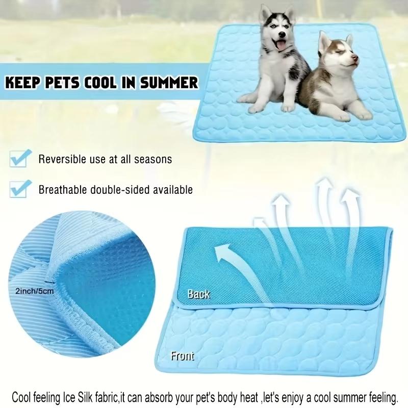 Охлаждающий коврик для домашних животных, кошачий коврик для сна Cool Ice Silk влагостойкий матрас, подушка, летняя холодная кровать для маленьких животных, 5 размеров