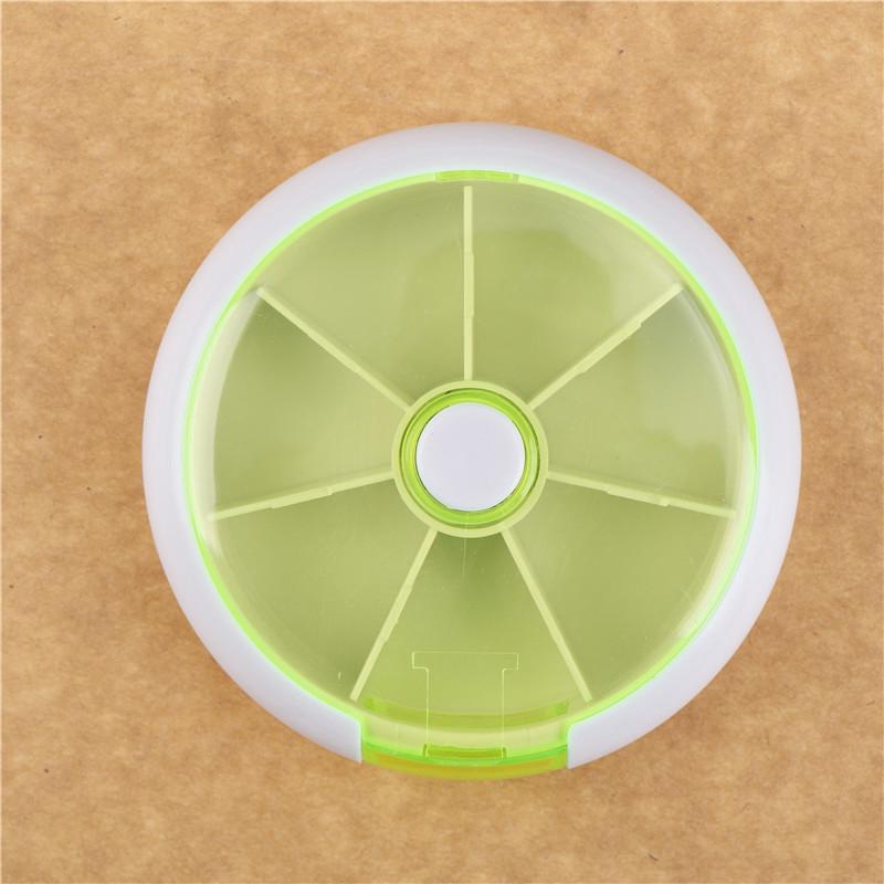 Weekly Rotating Pillbox Travel Pill Case Pill Organizer Medicine Box Drugs Pill Container