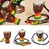 Деревянный классический барабанщик Jambe MINI Djembe Percussion Африканский ручной барабан Бонго Подарок