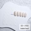Gradient French Crescent Smile Nail Stickers - Simple & Versatile Design