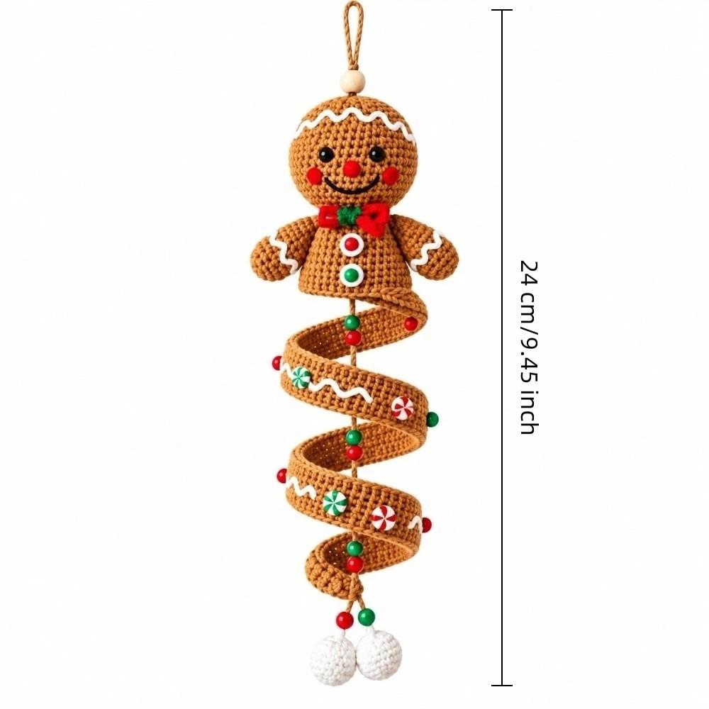 Ghost/Gingerbread Man/Penguin Crochet Spiral Oranment DIY Kit Xmas Tree Ornament