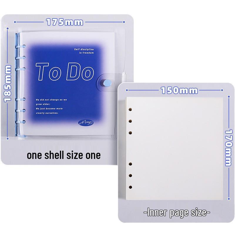 Премиальный синий прозрачный блокнот из мягкой кожи для студентов