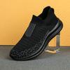 Большие размеры Slip-on Fashion Casual Sock Shoes Мужские летающие тканые легкие кроссовки Модная мужская обувь
