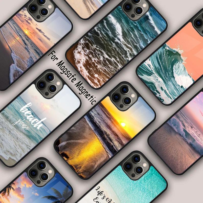 Beach Magnetic Phone Case For APPLE iPhone 17 Air 16 14 13 12 Pro Max 15 Plus Wireless Charge With MagSafe Cover