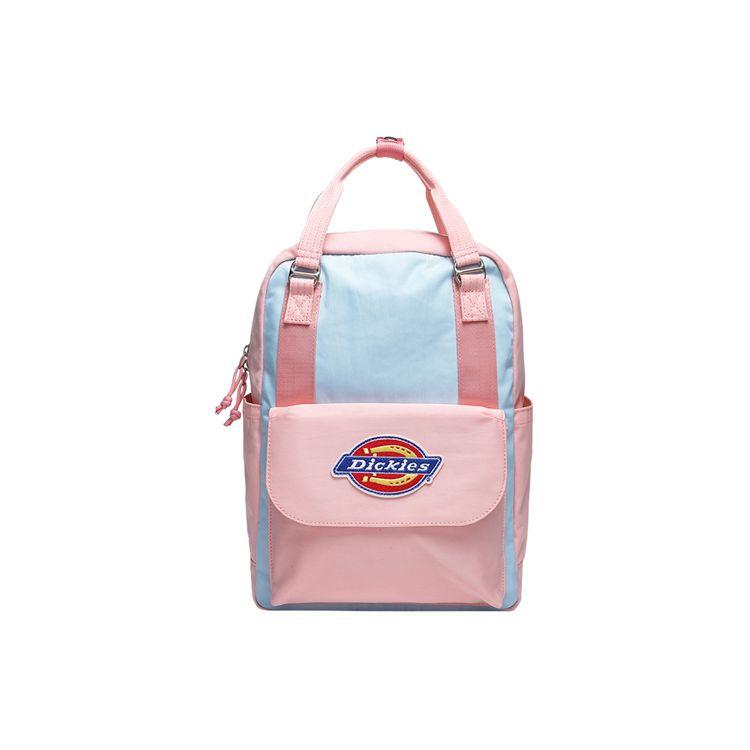 Dickies Embroidered Logo Color Block Polyester Backpack Women Backpacks Cherry-Blossom-Pink 193U90LBB06PK01
