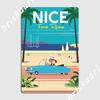 Nice French Riviera Poster Metal Sign Design Plaques Wall Club Home Tin Sign Poster