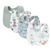 4Pcs/Set Cartoon Print Baby Bib Double Layers Infant Bib Kids Apron Saliva Towels  Toddler Stage