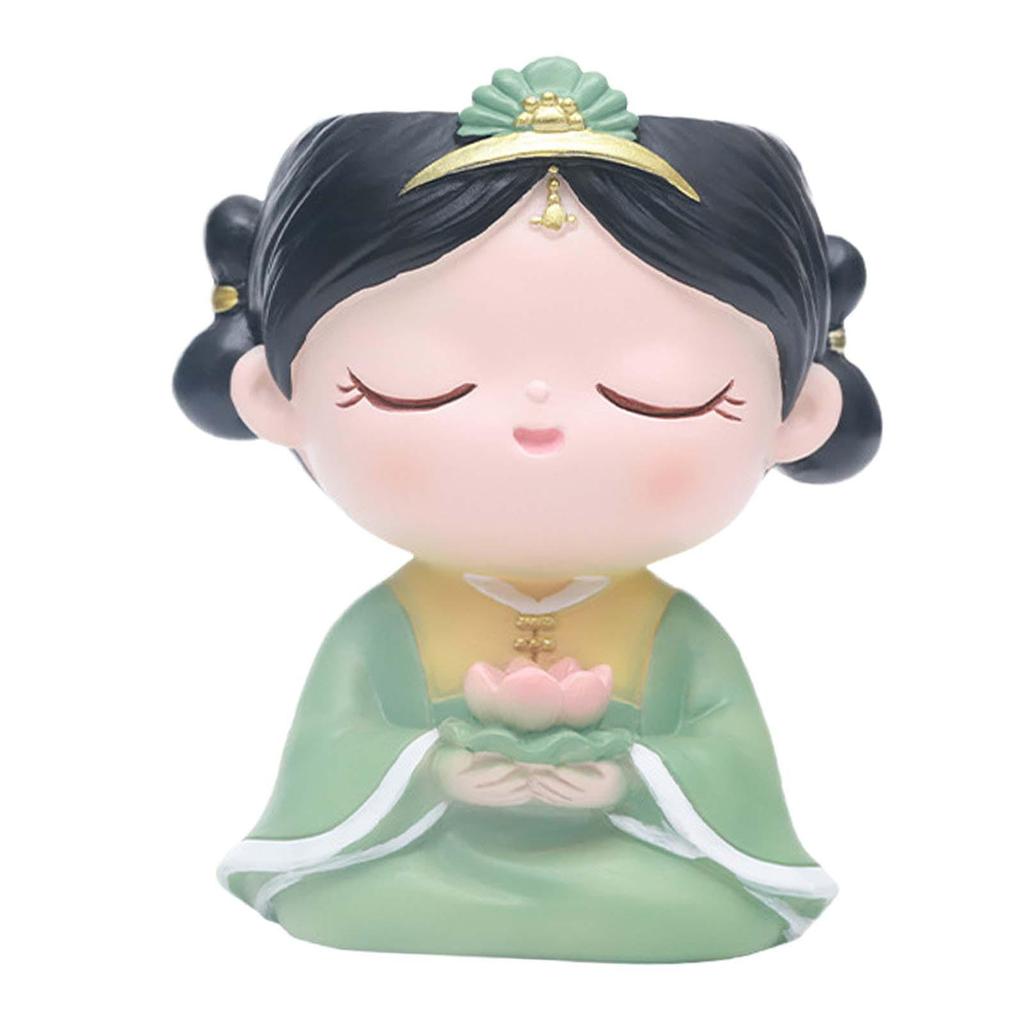 Head Planter Girl Figurine Ornament Flower Arrangement Container Cute Plant Pot