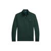 Ralph Lauren SS24 Однотонная толстовка с вышивкой логотипа, воротником-стойкой, длинным рукавом, повседневная, зеленая, для детей 323886908-009