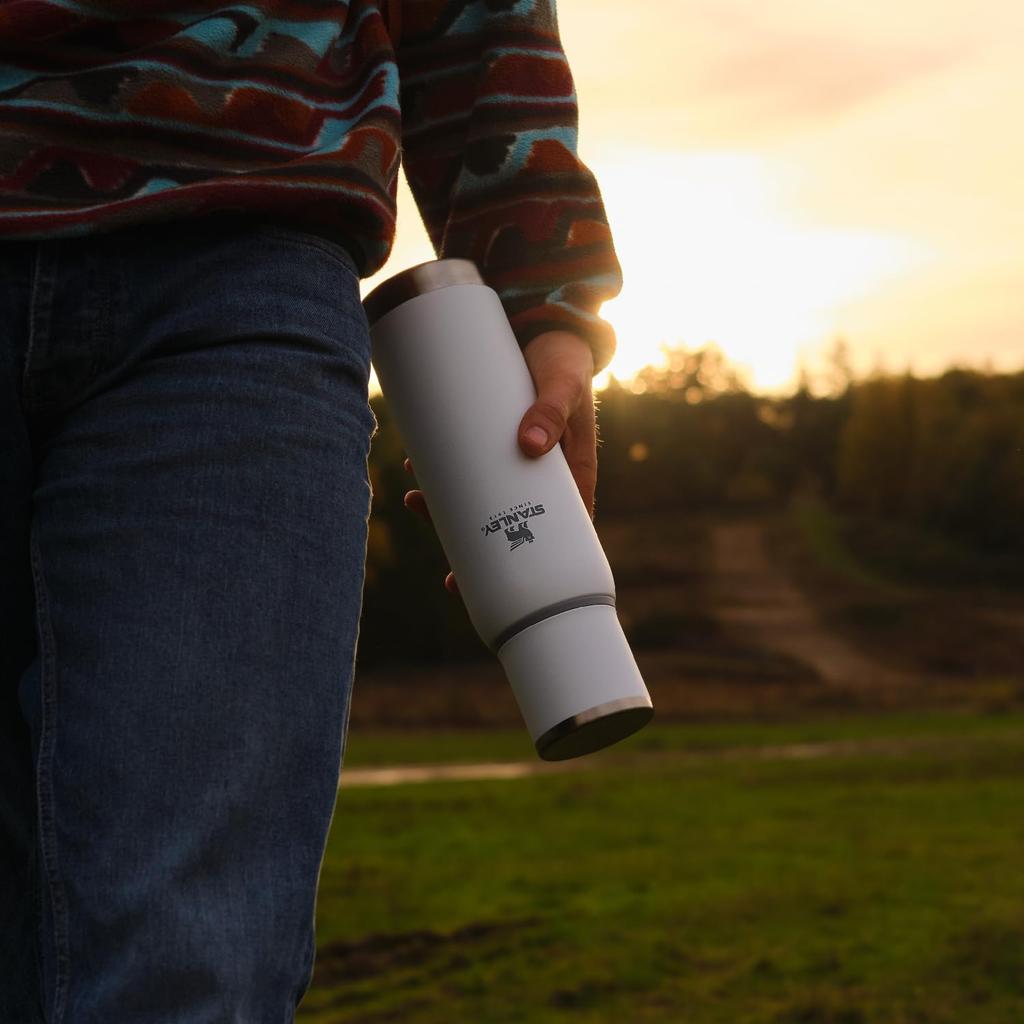 STANLEY Vacuum Adventure Bottle White Vacuum Insulated Water Bottle Thermal Insulation Stainless Steel Bottle Water Bottle Gift Outdoor Warranty