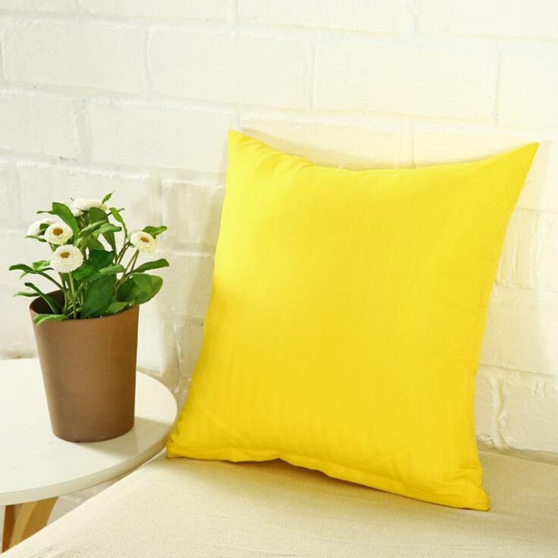 Candy Color Cushion Cover Solid Color Pillow Case Cover Decorative Pillowcase Seat Car Cushion Cover Pillow Case Home Supply