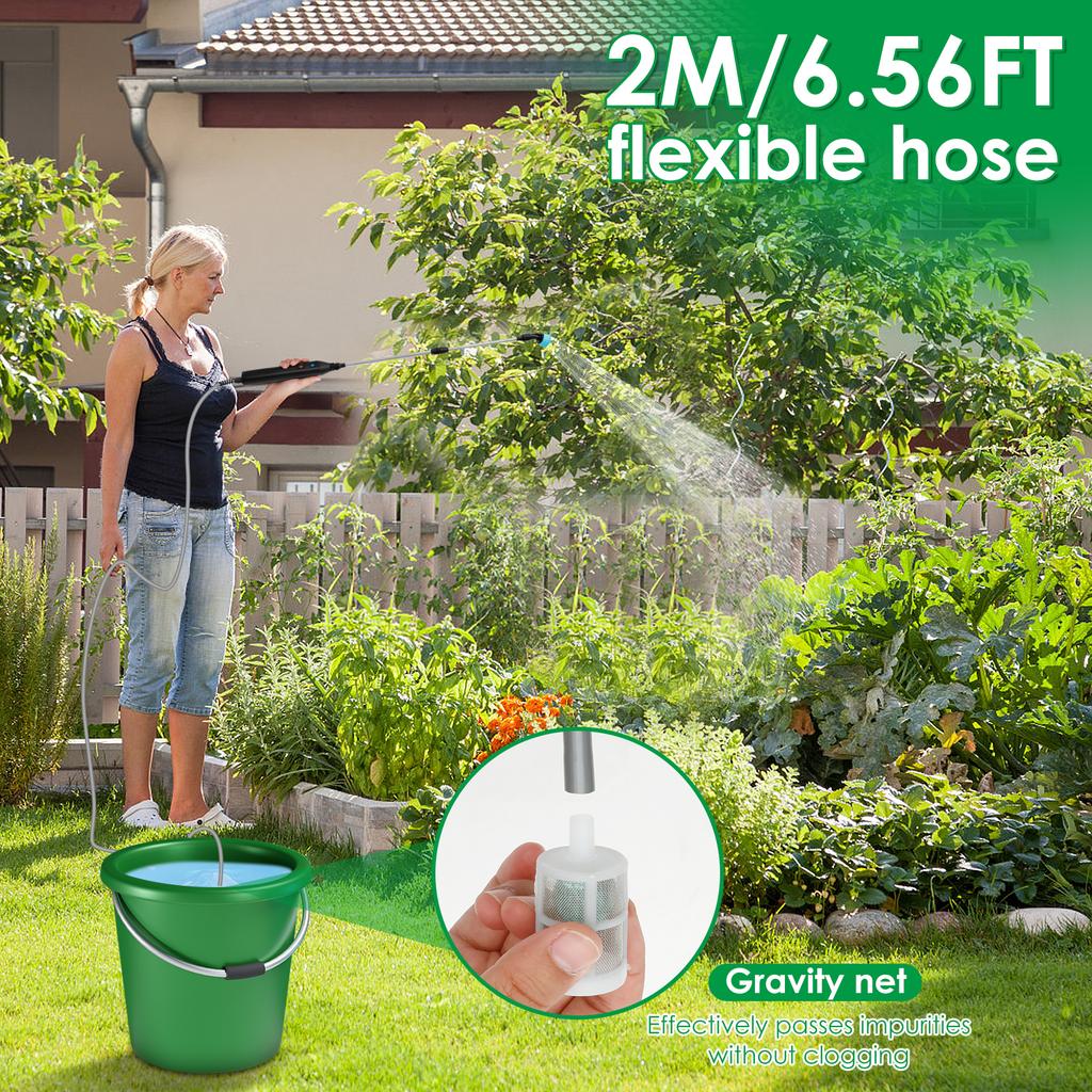 Retractable Electric Sprayer Wand Irrigation Tool with 4 Mist Nozzles Gardens Sprayer Telescopic Wand Lawn Watering Accessories