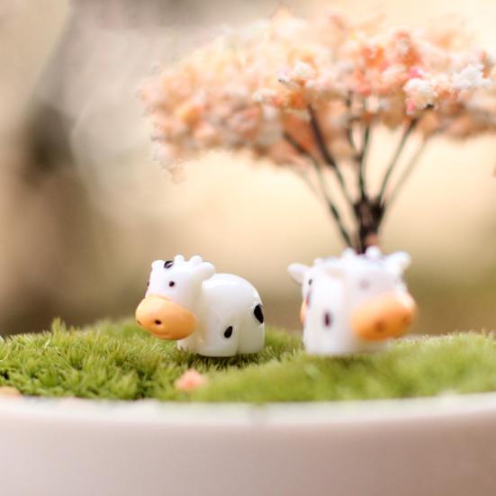20 шт. миниатюрная фигурка молочной коровы крошечная ферма животное кукольный домик микропейзаж сказочный сад украшение реквизит