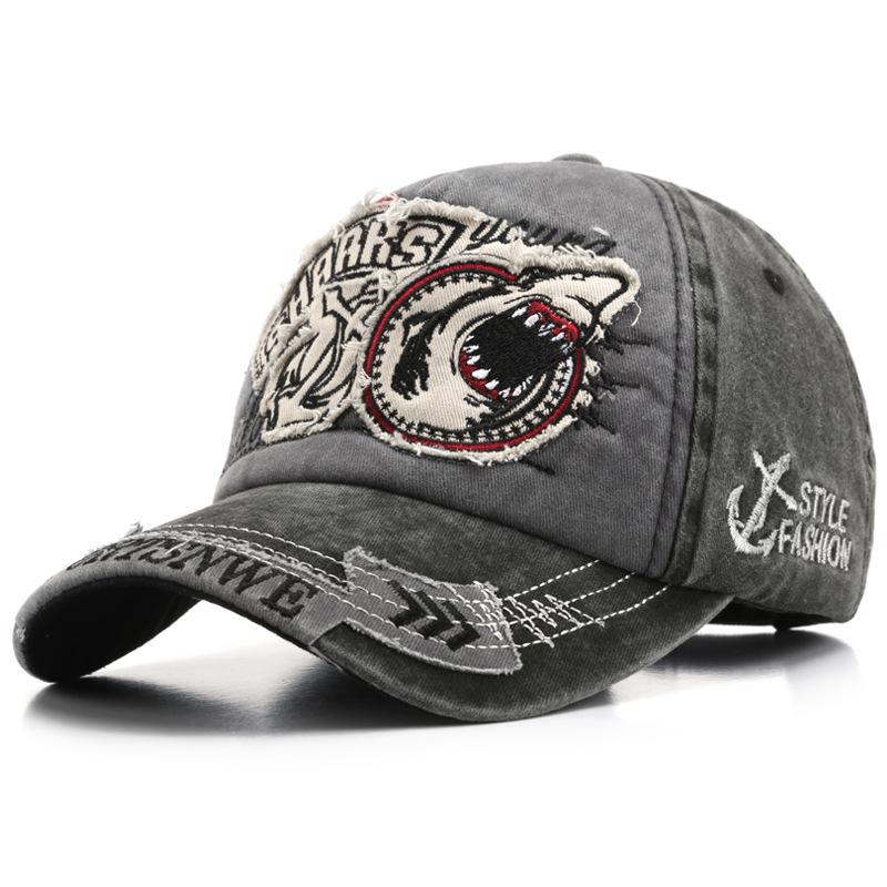 Men Baseball Cap Cotton Fashion Shark Embroidery Casual Visor Hat For Women Snapback Brand Hip Hop Caps Unisex