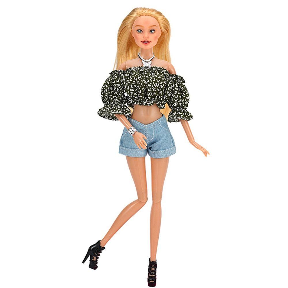 Travel Style Doll Floral Shirt 30cm Doll Trousers for 1/6 BJD 28~30cm Dolls for 11.5" Dolls
