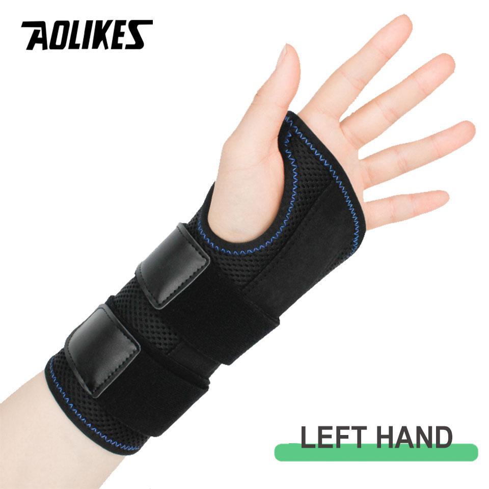 Aolikes 1Pcs Wrist Brace For Carpal Tunnel Relief Night Support,Support Hand Brace With 3 Stays,Adjustable Wrist Support Splint