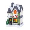 New Year Fairy Garden Miniatures Figurine Luminous Resin Craft Ornament LED Light Christmas Decoration Village House