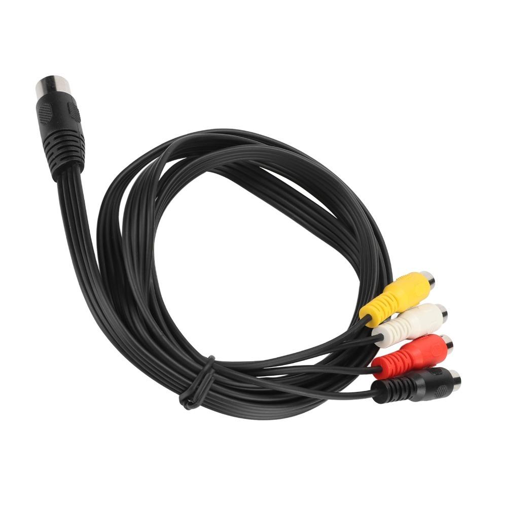 Plug and Play 5 Pin Male Din to 4RCA Female Cable 4.9ft Conversion Cord Audio Cable Connector DVD