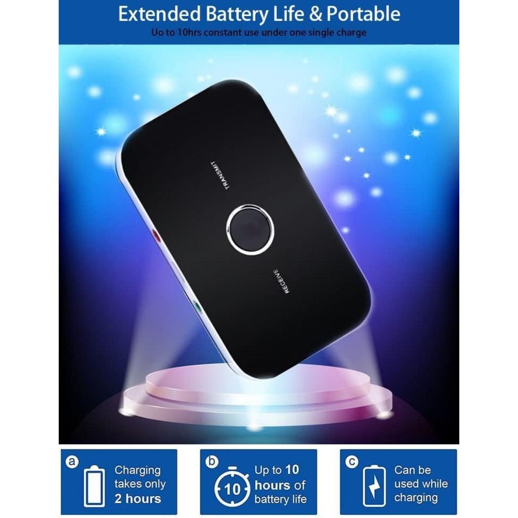 Адаптер AUX Bluetooth 5.0, приемник-передатчик для телевизора, аудиоадаптер 2 в 1 с разъемом Aux 3,5 мм RCA, низкая задержка и высокое разрешение для телевизора, ПК, наушников, автомобиля