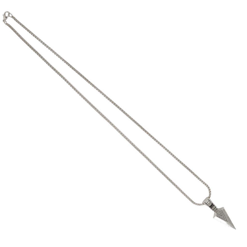 Arrowhead Pendant Necklace Alloy Vintage Spear Point Chain Pendant Necklace for MenSilver