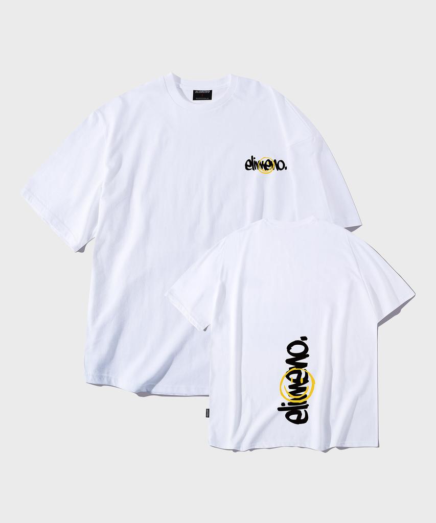 ELIMENO El Smile Painting Oversized Short Sleeve T-Shirt White
