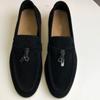 Women Loafers Suede Leather Flat Walking Shoes Casual Shoes