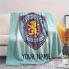 Custom Name Aston Villa2 Flannel Blanket, High quality Comfortable for All Seasons, Home Decor, Warmth and Comfort