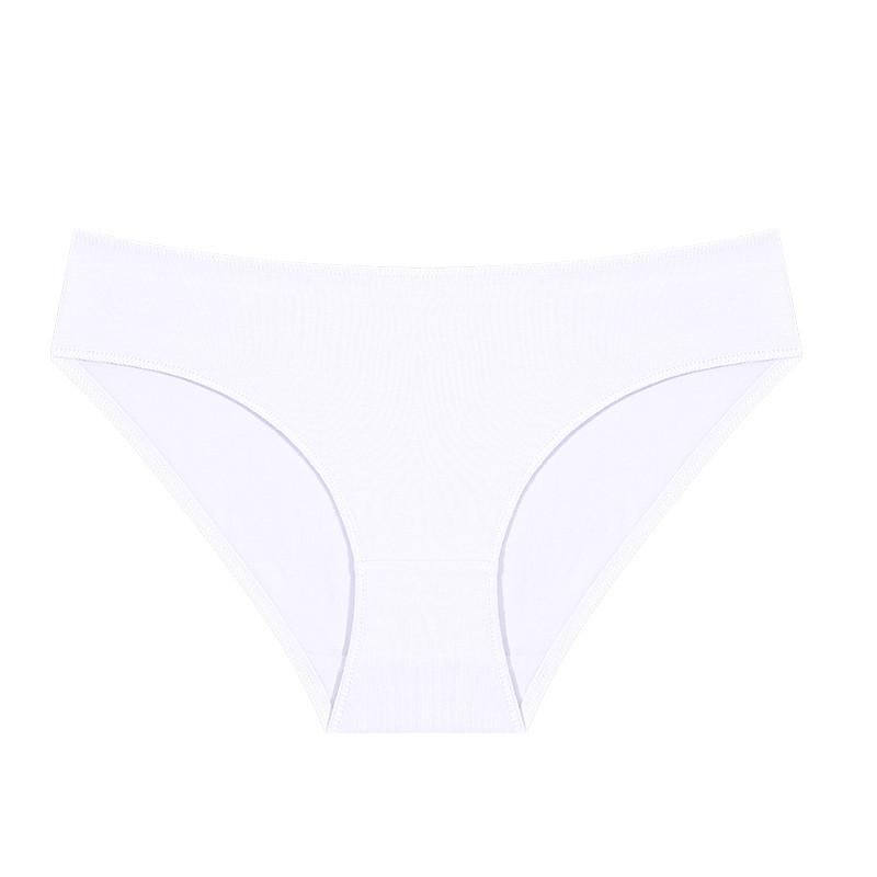 FINETOO Mid-waist Cotton Panty For Women Sexy Solid Color Lingerie Soft and Breathable Underwear