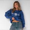 Autumn and winter niche wear comfortable thickened round neck pullover sweater oversize lady trendy top
