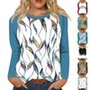 Shirt For Women's Fashion Casual Raglan Sleeve Round Neck Long Sleeve Loose Printed T-Shirt Ladies Top