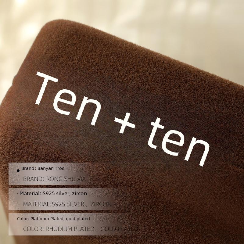 S925 Korean Silver Zircon Cross Earrings - Single Diamond, Personal and Simple Design