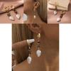 Chic European And American Style Earrings With Colorful Stones And Pearls