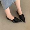 2025 Spring and Autumn New Pointed Flat-soled Single Shoes 2 Wear Flat Heel Soft Sole British Style Small Leather Shoes Women's Shoes Ladyshoes