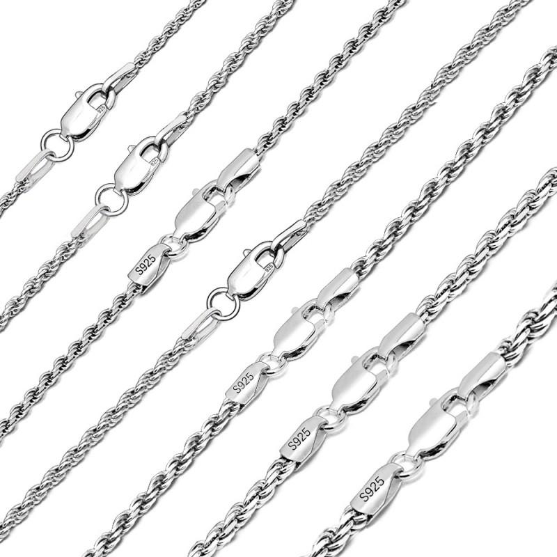 Twist Chain Necklace DIY Pendant Women Men Fashion Jewelry