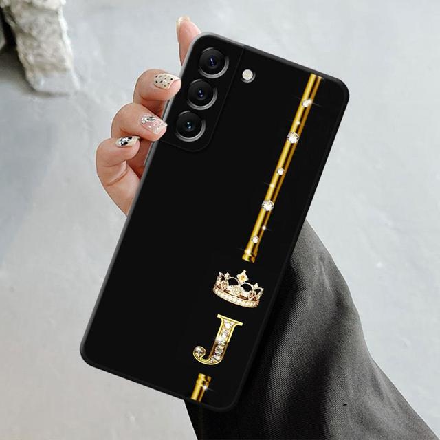 Чехол для телефона Samsung Galaxy S23 S22 S21 S20 Fe Ultra S10 S9 S8 Plus Note 20ultra 10plus, чехол с бриллиантовой короной, королевой, королем, буквой