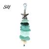Colorful Glass Ornament Sea Tree Ornament, Handmade Starfish Hanging Nautical Pendant Decoration, Coastal Style for Christmas Tree, Bag Charm Artistic