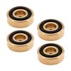 4pcs Brass Cutting Board Feet with Anti Slip Rubber Screws Kit Noise Reducing Speaker Isolation Pads for Kitchen HiFi Amplifier  