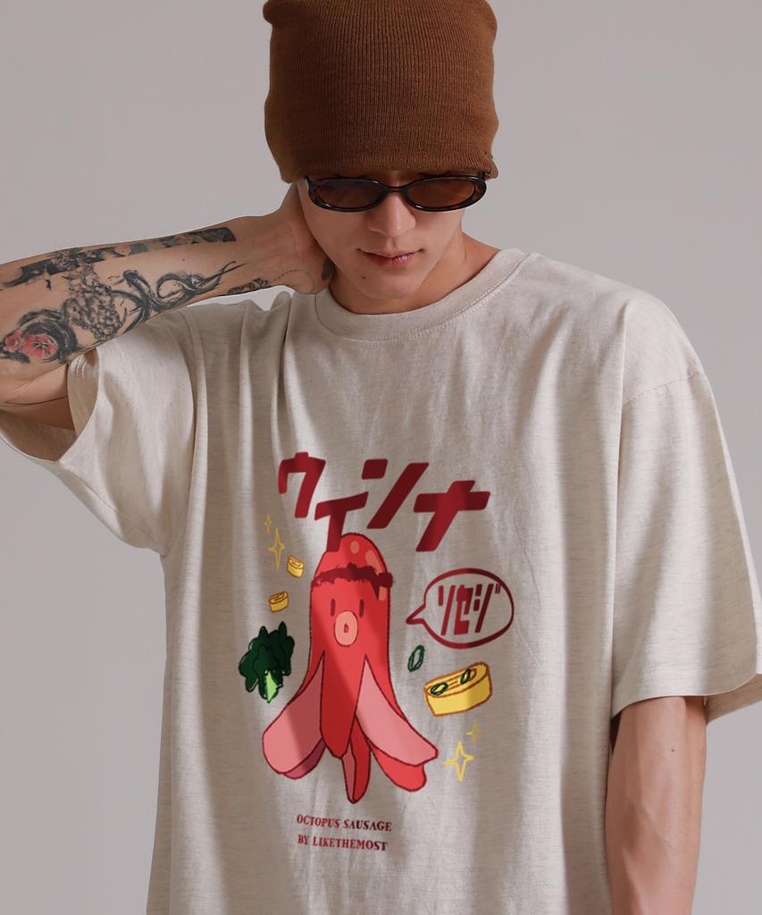 LIKE THE MOST Takoyaki Oversized Short Sleeve T-Shirt (2 Colors)