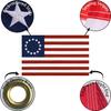 Embroidered Betsy Ross American US Flag 3x5 Outdoor-Made In USA 13 Star Colonies Flag Heavy Duty Durable Nylon US 13 Stars Flag Oxford Cloth Double
