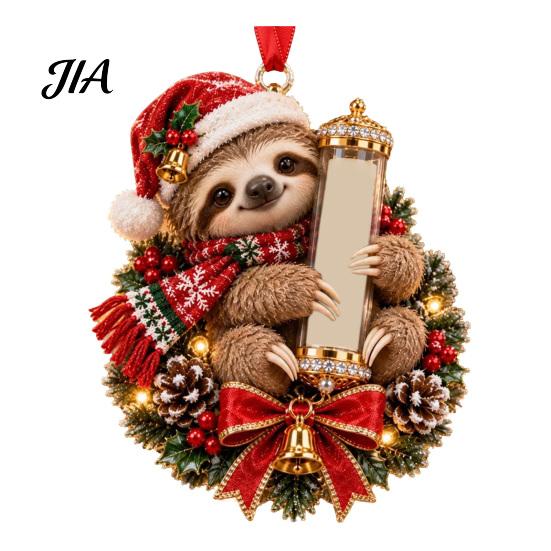 Christmas Money Holder Ornament Cash Gift Ornament, 2D Acrylic Highland Cow/Gingerbread/Bear/Snowman Holder, Holiday Xmas Tree Hanging Decoration for
