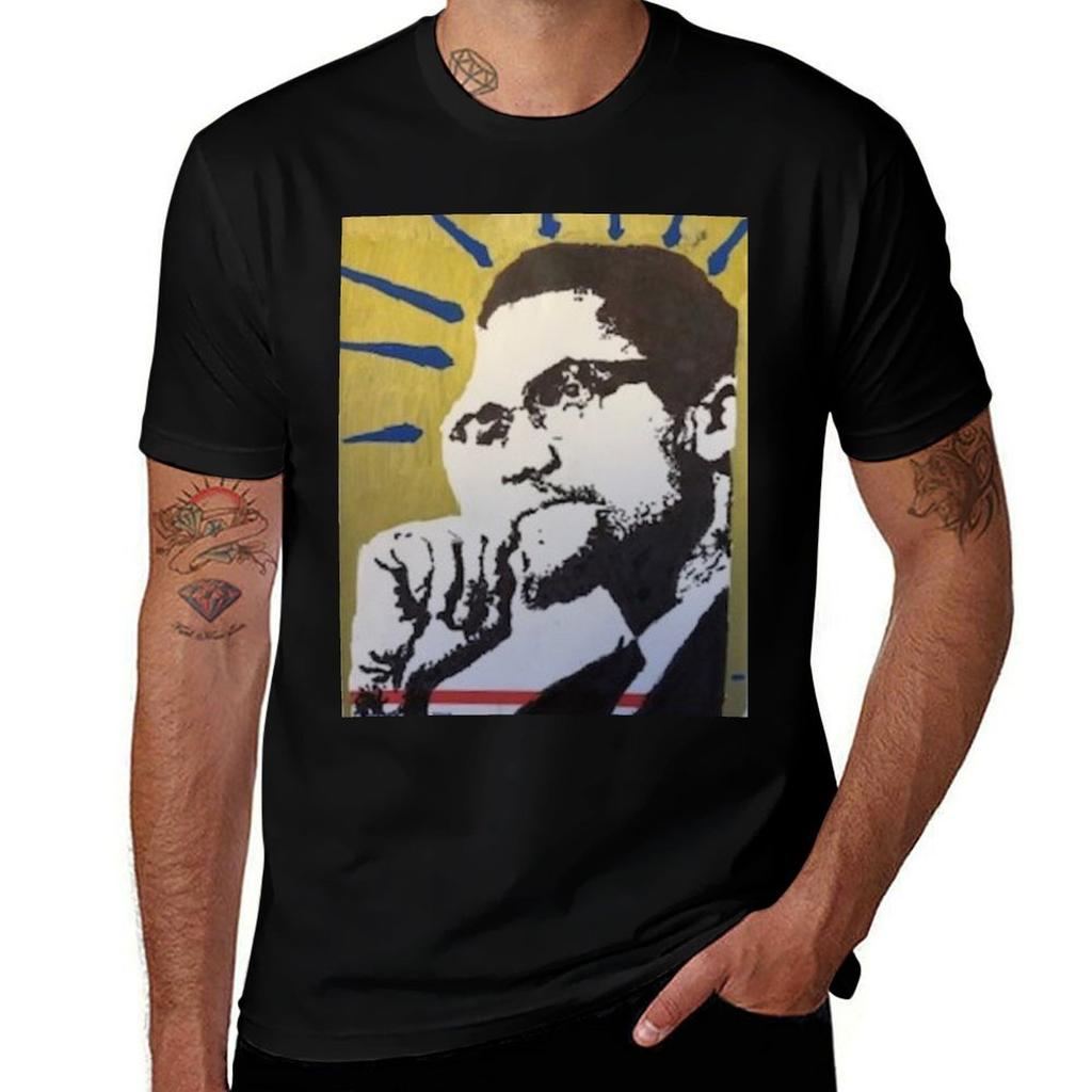 Malcolm X Tshirt Classic Basic Casual Tshirt